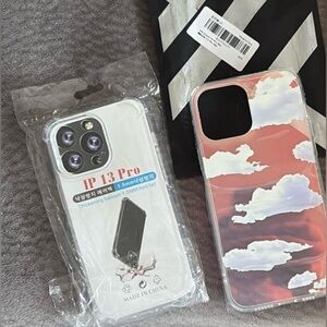iPhone 13 Pro cloud case AND a shockproof case. NWT!